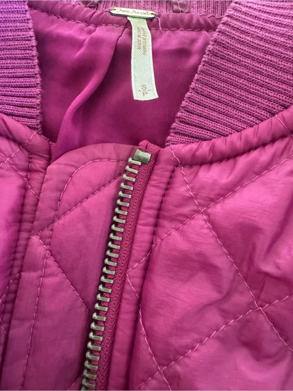 Free people easy quilted bomber jacket sz S